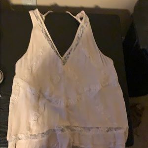 American Eagle lacy pink shirt